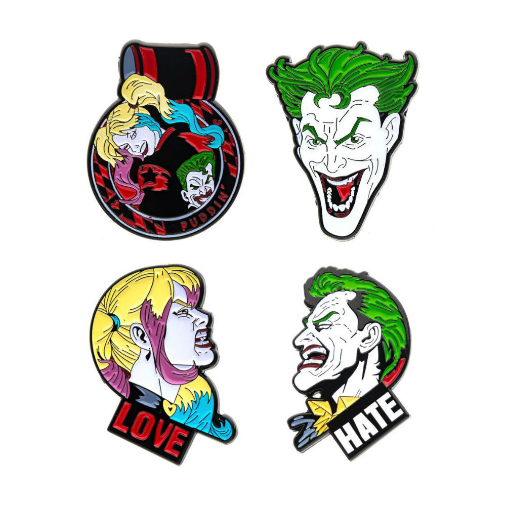 DC Comics - Joker en Harley Quinn 4 pin set