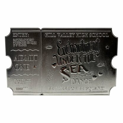 Back to the Future replica enchantment under the sea ticket limited edition silver plated