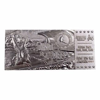 Jurassic Park Replica Mosasaurus Ticket silver plated