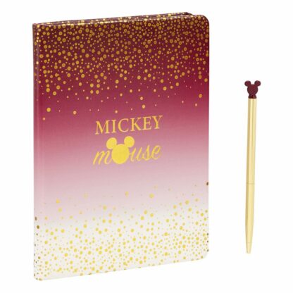 Disney Notebook Pen Mickey Berry Glitter