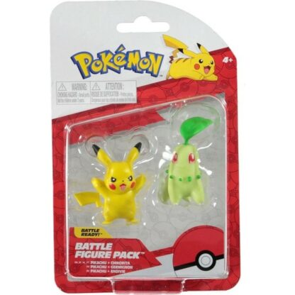Pokémon Nintendo Chikorita Battle action figures Pikachu
