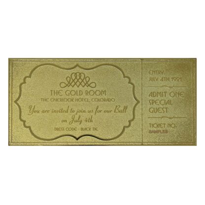 Shining Replica Gyrosphere Collectible Ticket Gold Plated