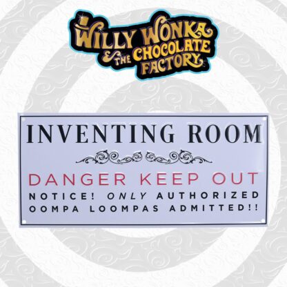 Willy Wonka Chocolate Factory Tin Sign Inventing Room