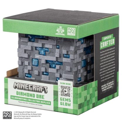 Minecraft Replica Illuminating Diamond Ore Cube